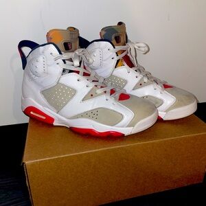 Air Jordan 6 “hare” color way “white” “peach “